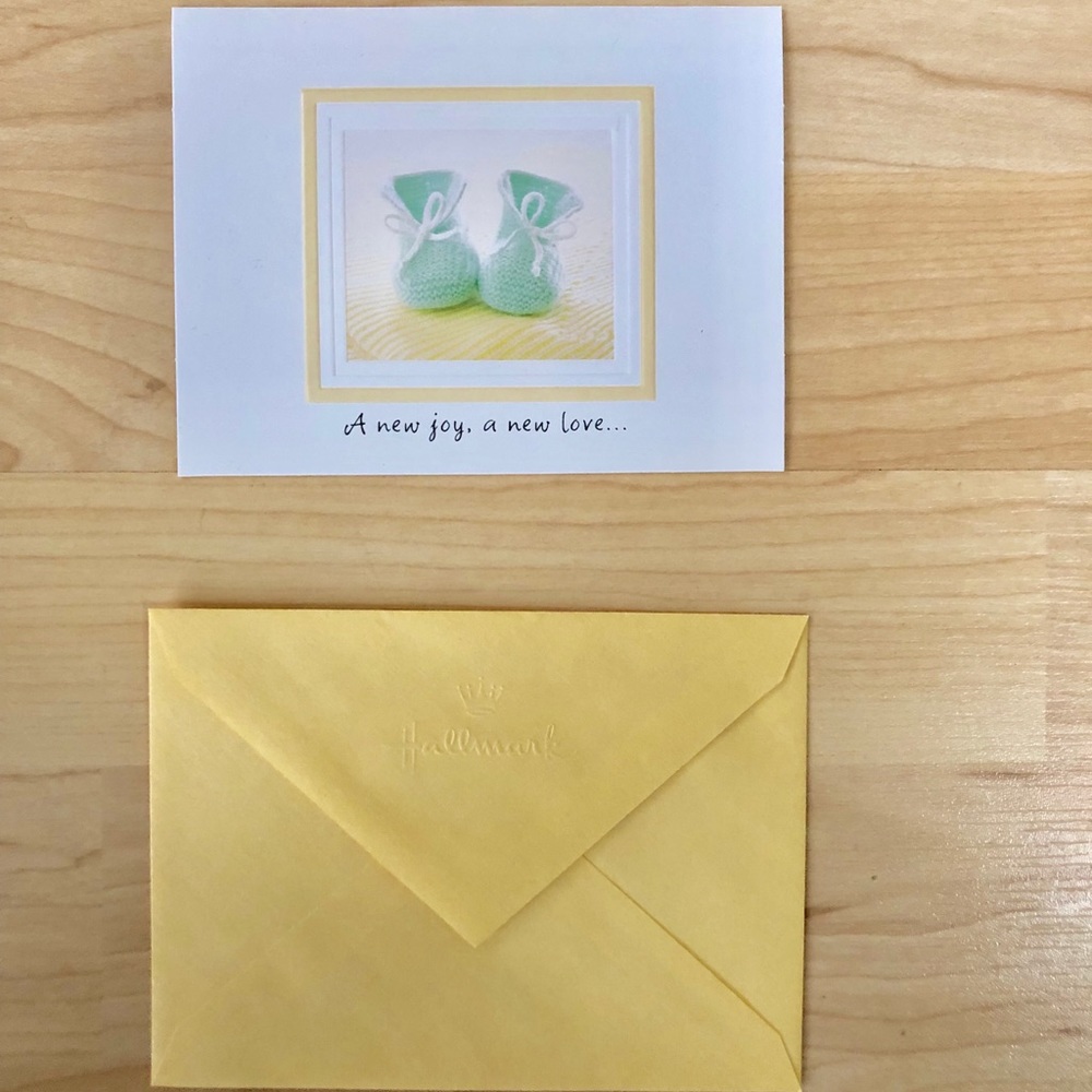 NEW Hallmark Baby Announcement Card & Envelope Set - Picture 3 of 4